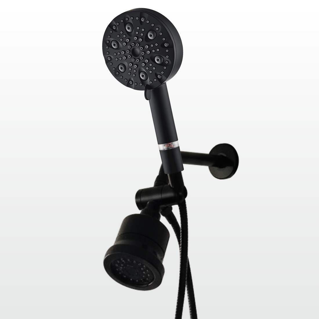 Lyxig handhållen kamera med 9 lägen & Väggmonterat duschmunstycke med filtreringskit