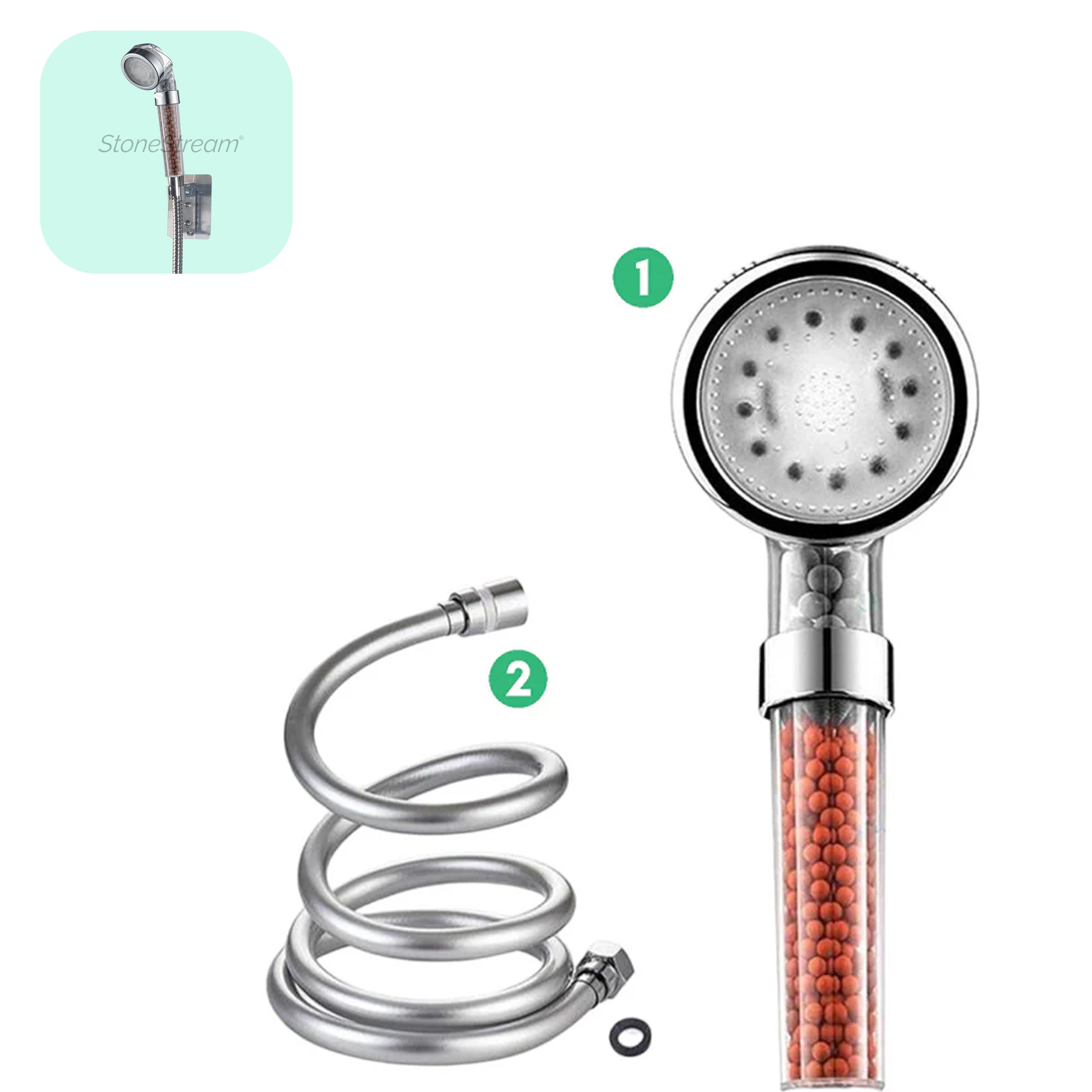 LED joniskt duschhuvud