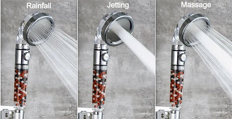 StoneStream EcoPower vattenbesparande duschmunstycke jämfört med standardmodeller