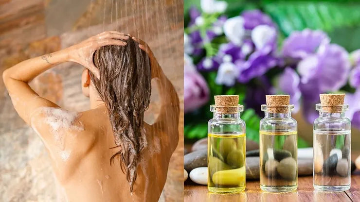 Dusch-aromaterapi med eteriska oljor och ånga för avkoppling