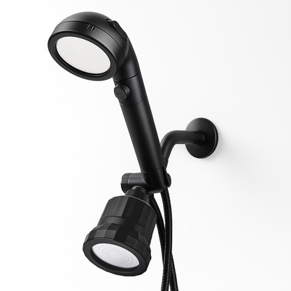 Högtryckshandhållet duschhuvud + väggduschhuvud